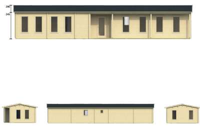 Chalet en bois habitable 68m2 Chateauneuf